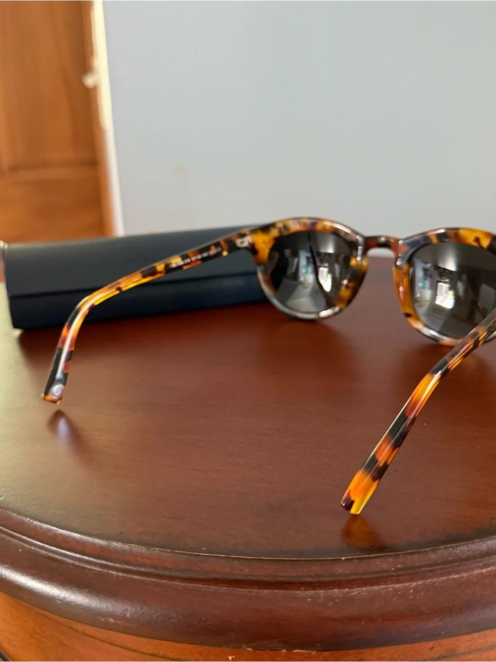 Warby Parker Flynn 914 Sunglasses Tortoise Shell Round 47-25-140 Mirrored Lenses